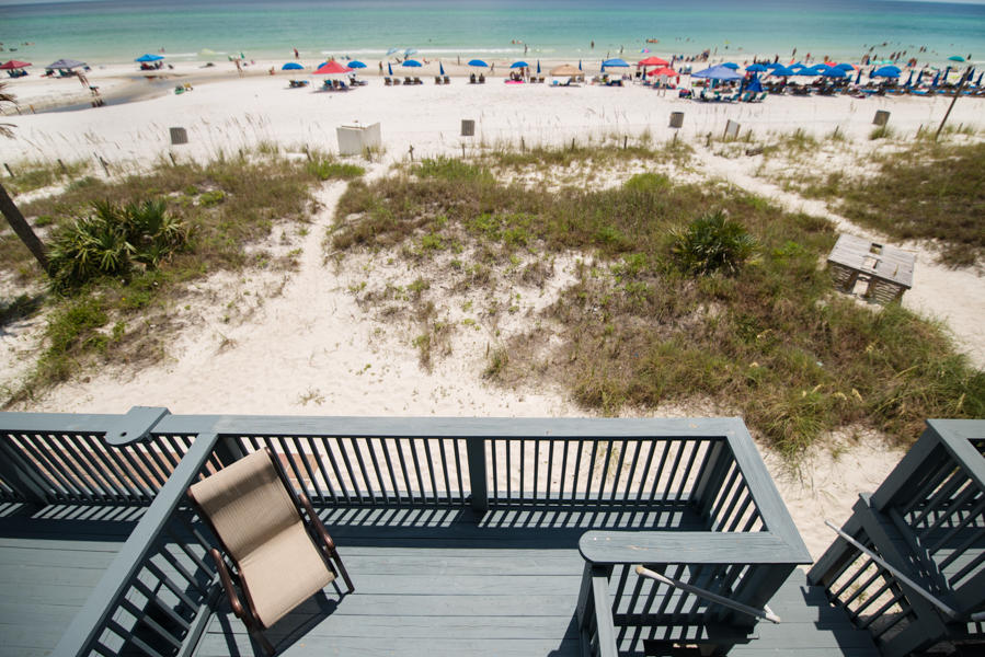 This is your opportunity to own a GULF FRONT TOWNHOME located on the WEST END of Panama City Beach! Two gulf front, decks to enjoy the sounds of the waves, sugar white sand beach and sunsets.The OPEN living, dining and kitchen areas are perfect for the whole family to enjoy. Interior features include a electric fireplace, VIEWS OF THE GULF and crown molding, . Convenient to shopping and restaurants on 30A and Front Beach Road, as well as only a 15 minute ride to Northwest Florida Beaches International Airport. Beautifully renovated 2BR/3BA Gulf Front townhome located on the desirable west end of PCB. Fully furnished open floor plan with L/r, DR, Kitchen, and bath on the 1st floor. All stainless steel appliances, with a convection oven and microwave. Fridge with ice maker as well as hot and cold water. Seller upgraded to an 80 gal electric water heater. Unit is total electric. Ceiling fans throughout. There is an electric fireplace in the L/R. The first floor is tile, the steps are oak hardwood, and the 2nd floor has bamboo flooring. Beautiful unobstructed views of the Gulf from the kitchen, L/R- D/R and master bedroom.
