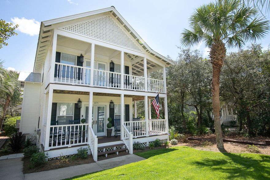 This quintessential beach cottage was beautifully remodeled the summer of 2019. The over sized lot (70X150) of .26 acres gives you a foot print for wonderful expansion opportunities. This home is a 3 min walk to the beach and there is no HOA to deal with. The remodeling included all new all new flooring throughout, new back splash and new premium Sherwin Williams paint inside/out.. There are new designer bathroom vanities with marble tops, new Flat screen TV's, ,new LED lighting, with new fixtures, and all new designer dcor furniture. The yard which is heavily wooded with natural landscaping just went through a complete up grade with new grass, lighting ,plantings & fencing. New pool furniture and grill complete the outdoor space. Rental projections are $75,000 yearly This home has fabulous outside pool and living areas that completes the entire package making it the perfect Beach Cottage. There are 672 ft of covered porches that are accesable from most bedrooms. Every bedroom has a bath and plenty of windows for natural lighting. The location is within walking distance of several great resturants and shops. I think this home and its large lot is the largest you will find south of 30 at this price. The beach is literally 5 houses from the County Walkover park. You literally never have to get in the car once you arrive.