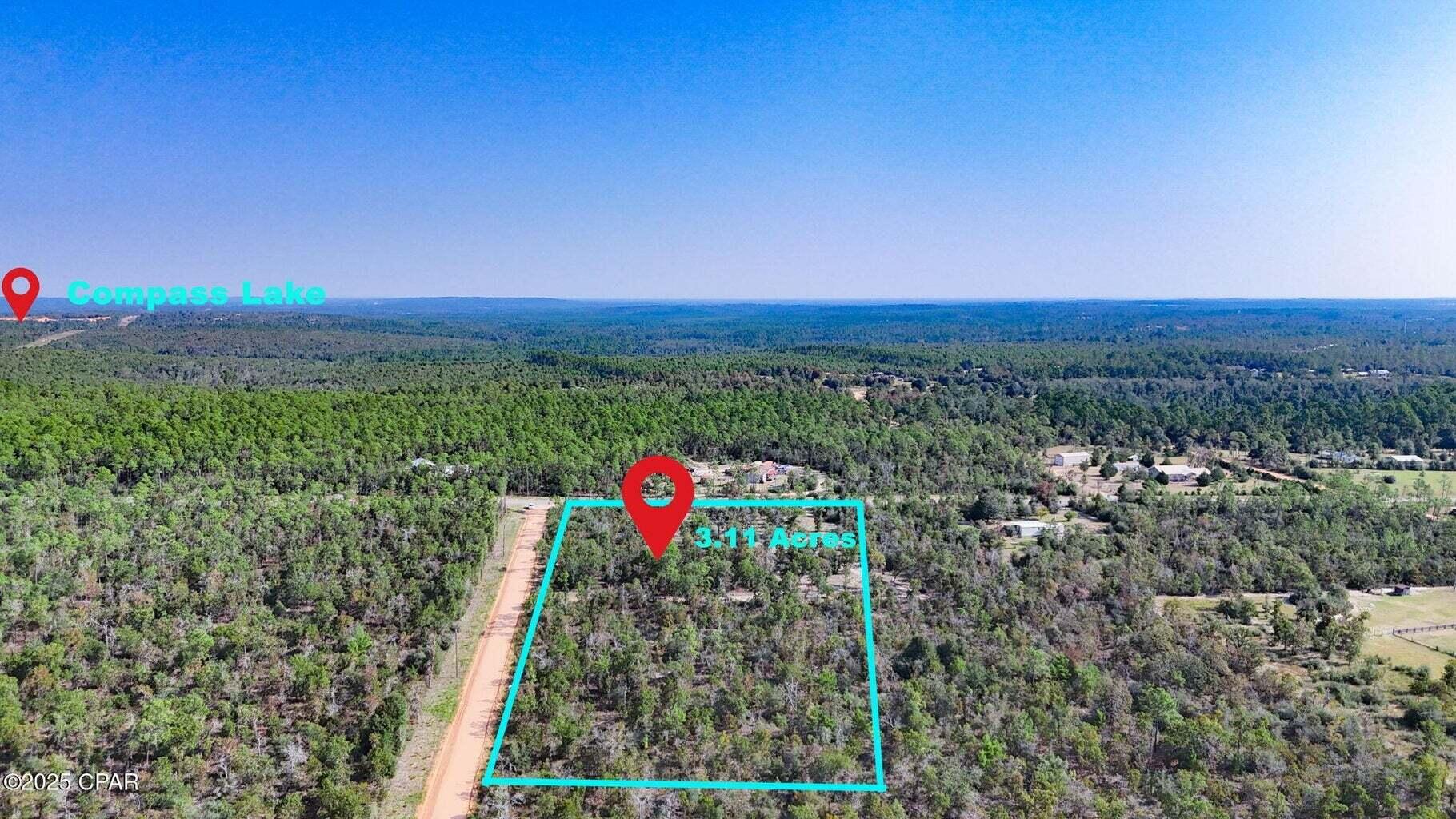 Discover the perfect blend of privacy and convenience with this 3.11-acre high and dry lot in the peaceful Buckhorn community of Chipley. Featuring flat terrain, this property is ready for your dream home or investment build. With no restrictions, you'll have the freedom to design and use the land as you wish. Just minutes from Downtown Chipley, shopping, dining, and schools, while still enjoying the quiet charm of country living.