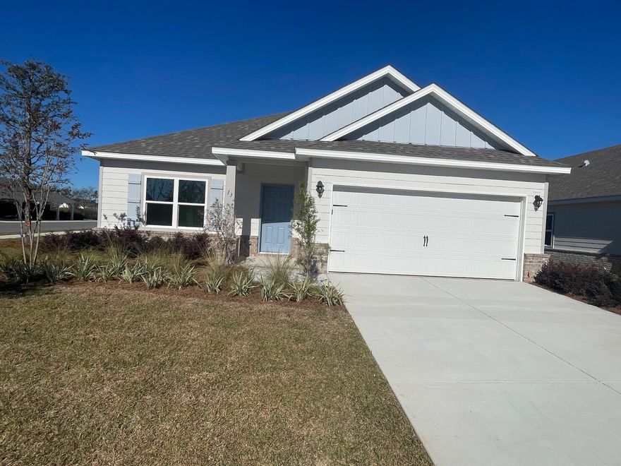 Topsail Model is the perfect size for starters or downsizing home. It's a lovely three bedroom2 bath home. As you walk in, you will have to one side your new formal living area or optional bedroom. As you continue in, you will be greeted by your open concept kitchen, dining and great room combination. your kitchen has plenty of counter space and lovely island facing out to the living area to keep the check of your family involved in conversation. The dining/great room combination leaves this area full of design ideas and great for any size family. The owners suite is off the back of the home for privacy and has a nice sized walk in closet in addition to the ensuite owners bath. Abundant space in the laundry room with linen closet and exit to the spacious two car garage.