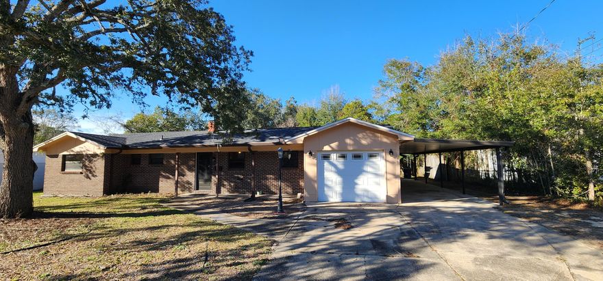 Don't miss this fantastic opportunity in the highly desirable Valparaiso, just minutes from Eglin AFB! This 4-bedroom, 1.5-bathroom home offers endless potential and is ready for you to make it your own. The property includes a generous carport, a 1-car garage, and ample space for outdoor entertaining. With a little TLC, this could be the perfect place to create your dream home in a prime location!