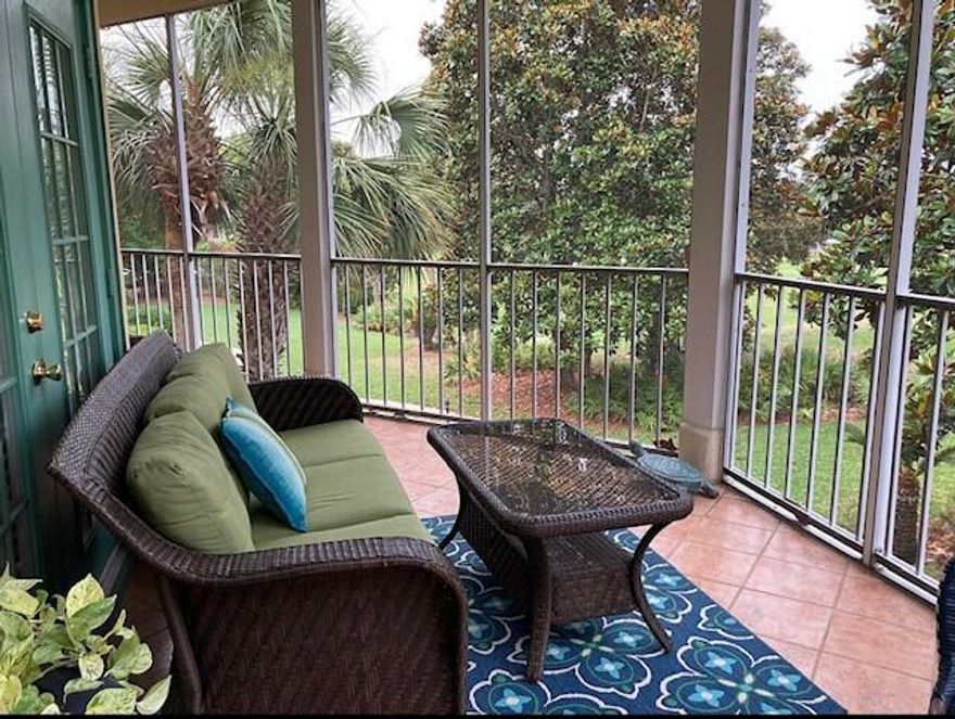 Tivoli is a delightful Mediterranean styled complex of villas nestled on the Baytowne Golf Course located on the South (Beach) Side of Sandestin Resort; minutes away from the beautiful beaches of the Emerald Coast and Tivoli's private pool. The Cathedral ceilings and beautiful, bright windows overlooking the golf course adds to the feeling of spaciousness in this lovely home. There are three bedrooms plus a loft with a closet and a full bath which was converted to a fourth bedroom for additional sleeping area for family and guests. The loft can be converted to another living area or an office. dedicated golf cart parking completes the entire resort lifestyle package! Short term rentals permitted. Golf Cart charging station and parking spot dedicated for the use of this property