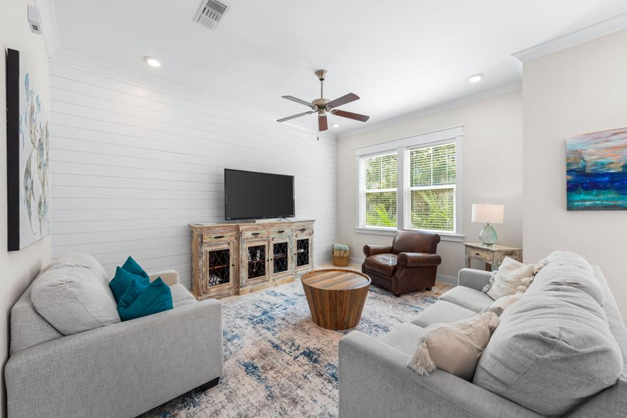 This gorgeous and charming (3) bedroom, (2.5) bath, (2)-car garage townhome located in Prominence North on 30A is a turn-key investment opportunity with low HOA fees and strong rental numbers. A prime location backing up to an expanded green space between units, provides extra privacy and easy access to the resort community pools, The Big Chill, Watersound Beach Club and Deer Lake State Park. Offered fully furnished with luxurious furnishings in coastal hues provides a relaxing atmosphere to relax and enjoy the 30A lifestyle - the perfect opportunity for those looking for immediate short-term vacation rental income, a second home or primary residence! Claim your paradise in Prominence today! The Cozumel (B Unit) floor plan includes the most open and spacious living area of all Prominence North floor plans, providing extra space for enjoying the coastal lifestyle with family and friends. The kitchen is a chef's dream with custom cabinetry, granite countertops, mosaic tile backsplash, professional stainless-steel appliances, gas cooktop, and a large island/bar space with custom woodwork great for entertainment. This unit showcases hardwood flooring in the main areas, 10ft' ceilings, 8ft doors, hurricane impact windows & doors, professionally designed lighting, window treatments, exceptional woodwork, and a washer/dryer. Step onto the back patio to lounge, relax, and watch the many breathtaking sunrises and sunsets on 30A.

Prominence is a retreat from the modern world and an essential community along scenic 30A. With a blend of coastal resort living, easy access to a vibrant town center 'The Big Chill', and the beautiful beaches of the Emerald Coast.... it's also a way of life in a community that lives up to its name. The Town of Prominence is located on HWY 30A between Seagrove Beach and Alys Beach, next to WaterSound Beach. Residents will enjoy low HOA fees, easy access to a beautiful Town Center (The Big Chill), Resort style pools, Fitness Center and Private Shuttle Service to the beach access.
