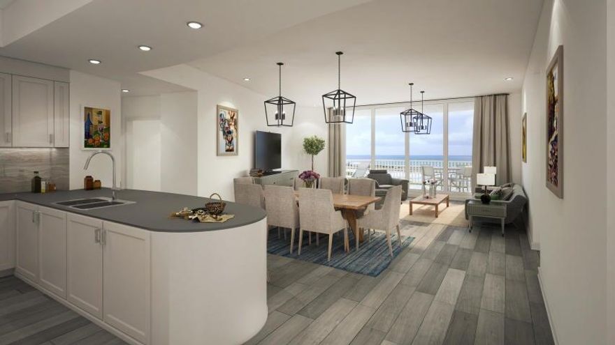 Introducing St. Kitts, the sixth and final condominium tower at Silver Shells Beach Resort. Pre-construction phase hurry to reserve and lock-in your unit.  The inline B-unit was proficiently designed to showcase the extraordinary views of the Gulf of Mexico and Henderson Beach Park. St. Kitts provides a coastal lifestyle with luxury amenities, modern conveniences, and enhanced interior finishes. Square footage has upgraded by nearly 30% from previous floorplans. Remarkable features comprise of extended ceilings, granite countertops, covered terraces, outdoor kitchen option, and a luxury master bath. St. Kitts provides private deeded beach access, along to the pool, gym, spa, and more. Stapleton Unit Specifications:

* 3 bedrooms, 3 bathrooms
* 2,380 square feet
* 275 square foot Gulf front covered southeast facing Sunrise Terrace
* Upgrade option-Private elevator with direct access to unit and private elevator foyer
* Open living, dining and kitchen with Gulf views
* Kitchen features breakfast bar, separate pantry, stainless steel appliances, premium grade counters and cabinets
* Full-size laundry room with storage and sink
* Gulf front master suite has direct terrace access and features two walk-in closets, large en-suite bathroom, separate tile shower with seat, soaking tub, double vanities, premium counters
* Gulf front guest bedroom has direct terrace access and en-suite bathroom
* Second guest bedroom features a large walk-in closet and bathroom with tile shower
DISCLAIMER-Standard features, upgrades, amenities, plans, specifications and pricing are subject to change without notice.