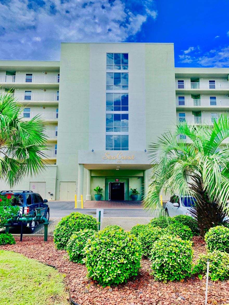 REO. This third floor condo is located a few steps from the pool and beach! Turn your dreams into reality with this beautiful condominium situated in the popular destination place Seacrest on Okaloosa Island. Spacious living room with tile flooring throughout and sliding glass doors that lead out to an extended balcony with water view. Dining area opens into the living area. Light and bright kitchen with granite counter tops, lots of cabinets, pantry and breakfast bar. Stackable Washer/Dryer are included in this unit. Master bedroom also allows access to the balcony. Additional large bedroom and full bath. Seacrest is a well maintained building located close to local restaurants, The Gulfarium, Adventure Zone, shopping, and the Okaloosa Island Fishing Pier. Call for more information.