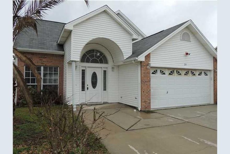 HOME FOR RENT IN MARY ESTHER,Great central Mary Esther location. This two-story home offers an open floor plan with soaring ceilings in the Great Room and Dining Room. A wood-burning fireplace separates the two spaces while maintaining an open feel.The kitchen features ample cabinet and counter space, a center island with breakfast bar, and a bright breakfast nook with laminate flooring. Large interior laundry room.The main-floor master suite includes a walk-in closet, full bath with jetted tub, and sliding glass doors leading to the patio. Upstairs offers two additional bedrooms, a full bath, and attic storage access.Convenient location close to shopping, dining, and entertainment. Schedule your showing today.