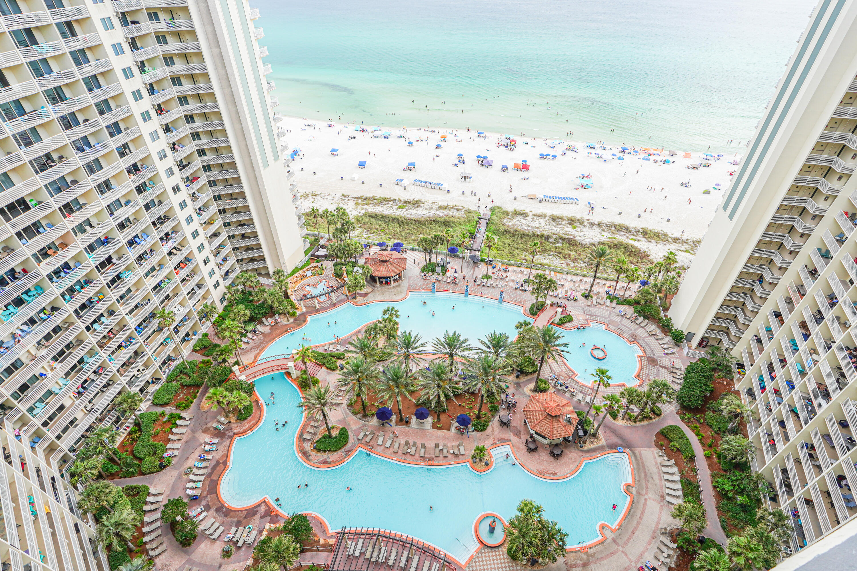 Welcome to Unit 2015 at Shores of Panama, a beautifully furnished 2-bedroom, 2-bath condo, with a dedicated parking spot offering stunning views of the Gulf of Mexico and the resort's iconic lagoon-style pool. Located in one of Panama City Beach's most desirable beachfront communities, this move-in-ready unit is the perfect blend of coastal comfort and resort-style living.This spacious condo features an open-concept layout with a bright, airy living area, brand new vinal flooring throughout, and a large private balcony, perfect for soaking in sunset views. The fully equipped kitchen includes granite countertops, modern appliances, and a breakfast bar ideal for entertaining. The primary bedroom boasts direct balcony access and an en suite bathroom, while the second bedroom and additional full bath provide ample space for guests or family. Fully furnished with stylish coastal d??cor, this unit is turn-key and rental ready.
An assigned parking space is included- a major bonus during peak season.
Enjoy unmatched resort amenities:
Gulf-front pool & hot tubs
Indoor pool
Fitness center & spa
Tiki bar, beach access, and more!
Whether you're looking for a vacation home, investment property, or full-time beach residence, Unit 2015 delivers location, luxury, and lifestyle.
Don't miss this opportunity to schedule your private tour today!