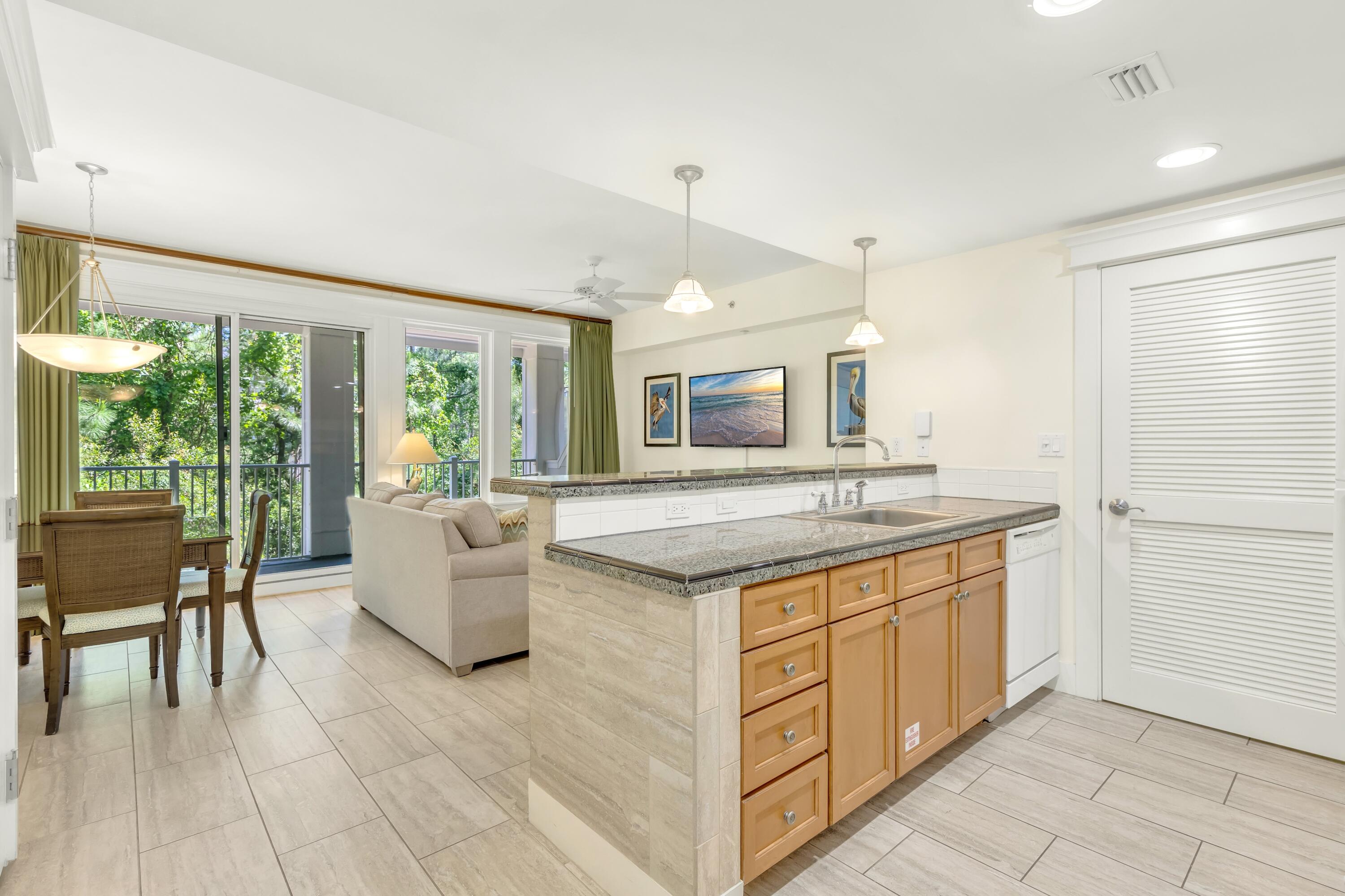 Enjoy beautiful views of the Choctawhatchee Bay and the Sandestin Marina from the privacy of your covered balcony. This lobby level unit is located next to the Baytowne Conference Center and a short distance to the shopping, dining, and entertainment in the The Village of Baytowne Wharf, offering both convenience and accessibility. This condo features beautiful tile flooring throughout, freshly appointed furnishings, a 2nd full bath with walk-in shower just off the living area for added convenience and is being offered fully furnished. The expansive floor-to-ceiling windows enhance the views and help to create a light and airy atmosphere. Amenities include a magnificent lagoon pool, access to the Grand Sandestin fitness center, a gated underground parking area and private owner storage area. In addition, Lasata Owners will enjoy access the Solstice Club, which is private owner's clubhouse on the Bay with a large grill, outdoor gas fireplace, indoor bar, flat screen TV and comfortable seating inside and out where you can entertain family and friends while taking in the beautiful sunsets on the Choctawhatchee Bay.
As an introduction to the Sandestin lifestyle, we invite our new owners to explore amenities that make Sandestin special. The listing brokerage and seller(s) are presenting the buyer(s) of this property with (2) 90-minute rounds of Tennis court time, a golf foursome at one of our three championship courses, and a round of golf for up to four (4) players at the unrivaled Burnt Pine Golf Club.
Sandestin Golf and Beach Resort features more than seven miles of beaches and pristine bay front, four championship golf courses, 15 world-class tennis courts, a 226-slip marina, a fitness center, spa and celebrity chef dining. Shop, dine and play at the charming pedestrian village, The Village of Baytowne Wharf and more.
Inside the gates of the resort, residents enjoy a balanced lifestyle of high-class living, spanning the 2,400 acres from the beach to the bay. Everything within the gates of the resort is accessible by golf cart or bicycle. The entire resort is interconnected by miles of pedestrian, bike and golf cart paths that weave through groves of live oaks, meandering past natural lagoons, fountains, man-made lakes, and meticulously landscaped fairways.