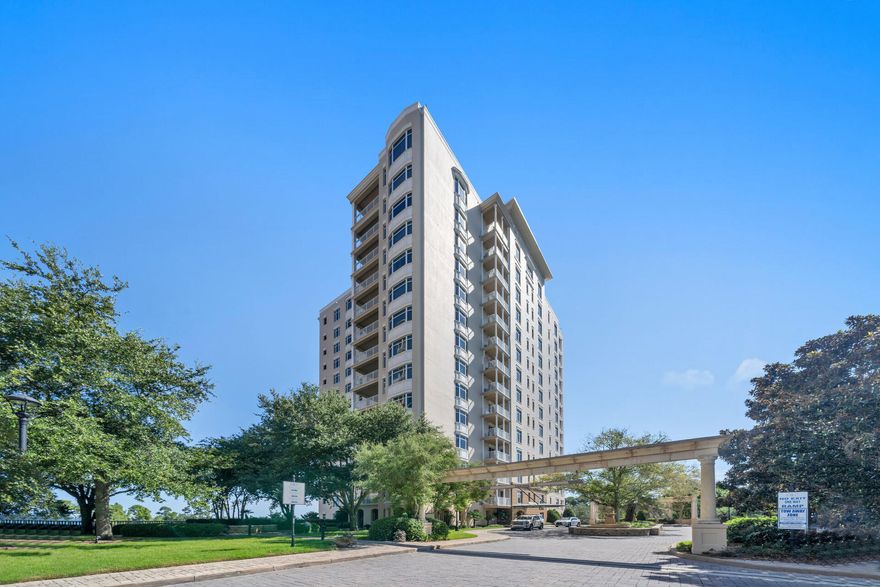 Welcome to luxury living at its finest!  From the elevator you enter a private vestibule and immediately notice the pride of ownership in this well-designed and appointed Darlington unit. This exquisitely renovated unit is located in building one and offers spectacular views of the Choctawhatchee Bay, Gulf of Mexico, Fred Couples signature golf course and much more. Offered furnished with some seller exclusions. Beautiful highlights include white diamond marble in the kitchen, dry bar, and master bath, LVP flooring, marble counters in the additional baths, Quartz counters in the laundry, unique lighting, and upscale furnishings that are meticulously placed to offer comfort as well as style. The kitchen backsplash is gorgeous. The kitchen is equipped with stainless steel appliances