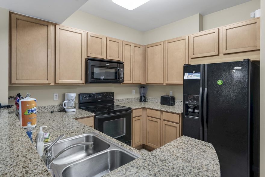 Gorgeous 6th floor unit with spectacular resort and gulf views! This unit comes fully furnished and rental ready! Outstanding rental income projections of $40k+! Kitchen boasts granite countertops and maple cabinetry. Master bedroom features a king bed with balcony access. Second bedroom has custom built full bunkbeds with personal flatscreen tv. The Palms includes first class amenities with expansive 11,000 SF lagoon pool, waterfalls, spa, children's pool, playground and splash pool, lighted tennis & basketball courts, first class fitness center, seasonal shuttle service to the beach, and covered protected parking. Also on site is a restaurant, conference center, social space, and reception desk. In addition to the usual services, the association fees! Buyer to verify all information