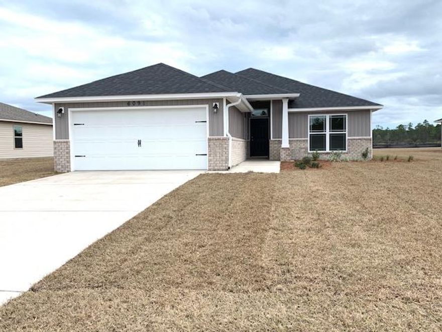 Home under construction. COLORS AND FEATURES MAY VARY FROM PHOTOS. Heather's Place features fully sodded yards, sidewalks, underground utilities, public water and sewer, convenient access to shopping and schools and only 8.5 miles to Navarre beach! Every home comes included with GRANITE COUNTER TOPS tops in the kitchen and bathrooms with under mount sinks, STAINLESS STEEL APPLIANCES in the kitchen, UPGRADED FLOORING in the common and wet areas and carpet in the bedrooms. Separate TILE SHOWER in the master bathroom (in most plans), covered back porches and much more. These homes are extremely energy efficient and all come included with our 1-year builder warranty. Take advantage of our $500 move in special with use of one of our preferred lenders!