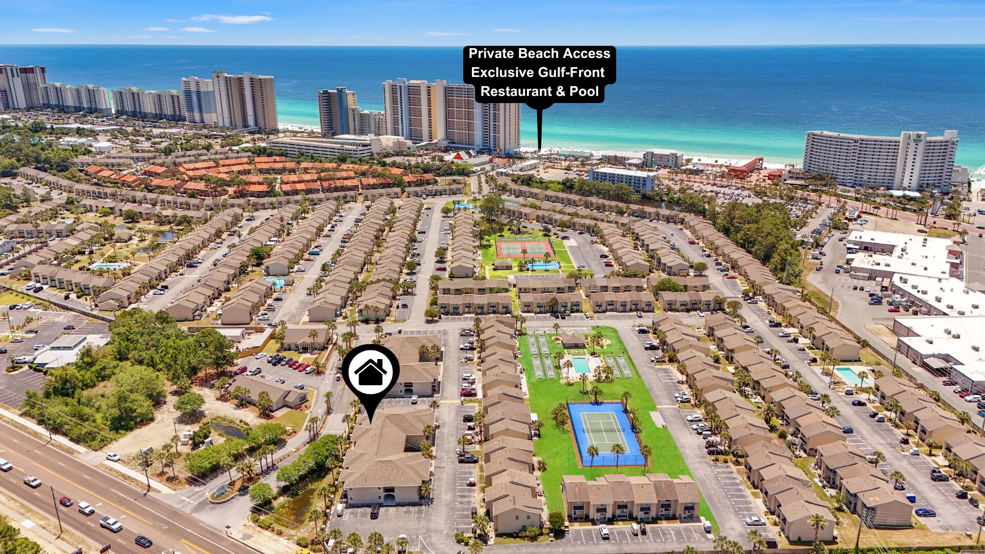 Who says you can't have charm, convenience, and cash flow all in one 𝗽𝗮𝗰𝗸𝗮𝗴𝗲?! This adorable 1-bedroom condo is exactly that! Search on YouTube ''For Sale 134 Damon Cir Q in Gulf Highlands Beach Resort'' for video tour. Beautifully furnished and accessorized, this turnkey unit is rental-ready and ideally positioned for extra natural light and added privacy. Recent updates include a new sliding door, impact-rated windows, a new roof (2018), updated countertops, and a modernized bathroom, creating a stylish and comfortable retreat. Enjoy resort-style amenities with 11 community pools, tennis and pickleball courts, mini golf, shuffleboard, and dedicated beach access just a short 5-minute walk away. Plus, this condo is located right next to one of the community pools and tennis courts, putting convenience at your doorstep. Whether you're seeking a personal beach getaway or a high-performing vacation rental with strong projected GRI, this property delivers incredible value and coastal charm. Don't miss your chance to own a piece of paradise in one of Panama City Beach's most popular vacation communities! Bellow average COA fees in PCB with so many amenities that covers insurance, water & sewer, pest control, termite bond, exterior bldg maintenance & painting, trash pick up, ground keeping, gated community, exclusive Gulf-Front restaurant and pool, property patrol, tennis courts, mini golf, new pickleball courts, shuffleboards, exercise room, playground etc