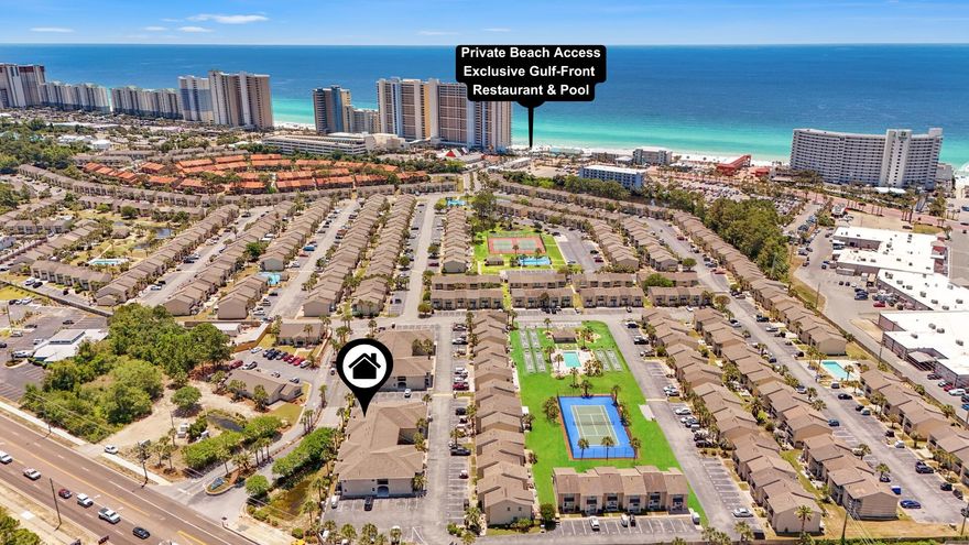 Who says you can't have charm, convenience, and cash flow all in one package?! This adorable 1-bedroom condo is exactly that! Search on YouTube ''For Sale 134 Damon Cir Q in Gulf Highlands Beach Resort'' for video tour. Beautifully furnished and accessorized, this turnkey unit is rental-ready and ideally positioned for extra natural light and added privacy. Recent updates include a new sliding door, impact-rated windows, a new roof (2018), updated countertops, and a modernized bathroom, creating a stylish and comfortable retreat. Enjoy resort-style amenities with 11 community pools, tennis and pickleball courts, mini golf, shuffleboard, and dedicated beach access just a short 5-minute walk away. Plus, this condo is located right next to one of the community pools and tennis courts, putting convenience at your doorstep. Whether you're seeking a personal beach getaway or a high-performing vacation rental with strong projected GRI, this property delivers incredible value and coastal charm. Don't miss your chance to own a piece of paradise in one of Panama City Beach's most popular vacation communities! Bellow average COA fees in PCB with so many amenities that covers insurance, water & sewer, pest control, termite bond, exterior bldg maintenance & painting, trash pick up, ground keeping, gated community, exclusive Gulf-Front restaurant and pool, property patrol, tennis courts, mini golf, new pickleball courts, shuffleboards, exercise room, playground etc