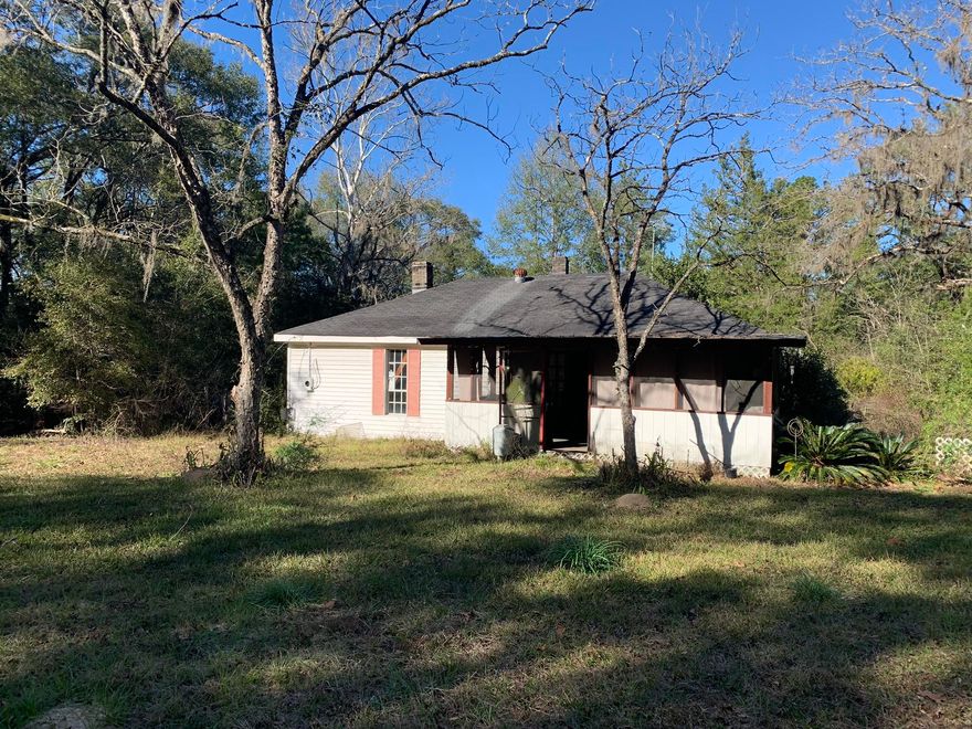 Home nestled on 3 acres, not far from town.The house has little to no value, needs work. Could be a nice house if time and effort was put into it. Value is in the land.