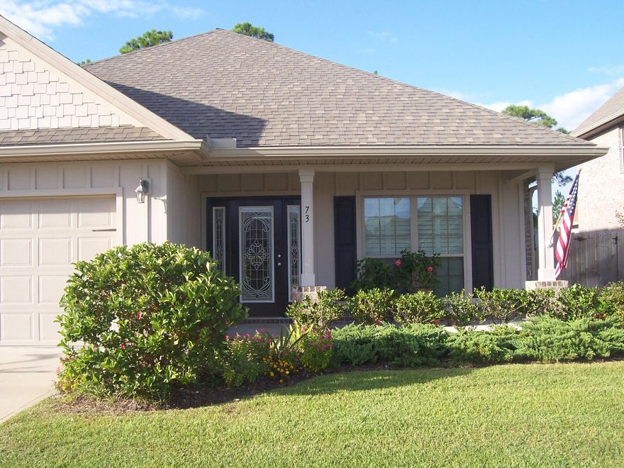 Better than new! Spacious home boasts an open floor plan w/ 3 bedrooms, 2 bath + formal dining or office area. The home offers many upgrade's, including beautiful lead glass entry door, arched doorways, crown molding, plantation shutters, hardwood floors in living and formal dining or office area's, new carpet in the bedrooms, tile in the wet area's, granite counter tops in kitchen and baths, fully equipped, eat in kitchen w/ an island and lots of cabinetry, stainless appliances, including a french door refrigerator and new smooth top cook stove. You'll love the spacious master suite w/garden tub, separate shower and large walk-in closet. The washer and dryer are also included in the sale. Outside the home, provides a screened-in porch, off the great room, that can be enclosed if needed, paver patio, sprinkler system and a fully fenced backyard w/ gates on each side of the home for easy access to the backyard.   Whispering Lake Community is a family friendly neighborhood, that provide's it's owner's with a very nice fishing lake and  is conveniently located, a quick, 5 minute drive to the beach, 30-A, shopping, restaurants, night life, grocery stores and  only 10 min. from Sacred Heart Hospital.  Seller is Florida Licensed Real Estate Sales Associate.