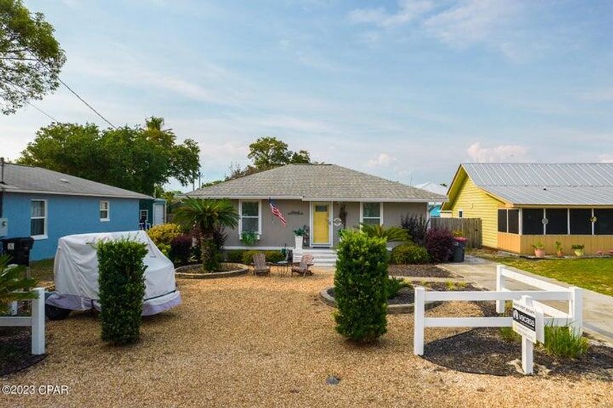 Charming 3-bedroom, 2-bathroom Beach House located on the desirable West End of Panama City Beach offers the perfect blend of modern updates and coastal charm. Located only .4 miles to Public Beach Access! Being situated in a quiet golf cart friendly neighborhood makes this property an idyllic retreat for you and your family or a perfect opportunity to generate extra income as a vacation rental. 2016 renovations include updating and replacing all the windows, doors, plumbing, electrical system, walls, floors, and appliances! Make this adorable beach house your own and embrace the coastal lifestyle you've always dreamed of.
