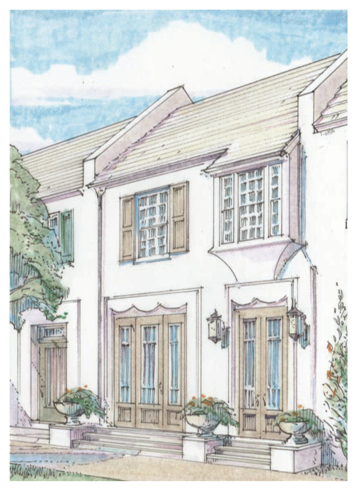 The newest home offering of Somerset Homes, north of Town Center near Caliza Pool & Restaurant on Arboleda Park with its grove of live oak trees. Designed by Architect T. S. Adams, the home features 3 bedrooms, 3 -1/2 baths, with bunkroom and two-car garage with a spacious courtyard and fountain. Buyers have the opportunity to make their personal interior finish selections for the home.