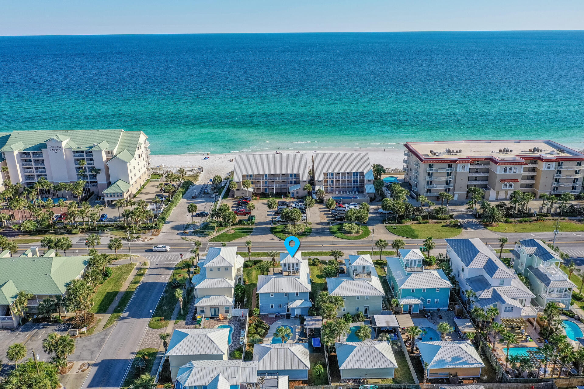 ***Under Contract but Accepting Back Up Offers with showings***One of the best ROI's you will find along the Emerald Coast in today's market! This 2nd tier beach home has over $175,000 on the books for 2021 already this year. Managed by owner, the seller will make every effort for the new owner to make an easy transition to by owner management. This 5 bedroom with bunk room eagle's nest area comes with gorgeous gulf views, a heated pool and sits prominently on Scenic Hwy 98 in the Crystal Beach subdivision. In close proximity to Henderson Beach state park, The Henderson Resort and Spa, BeachWalk Cafe, Camille's, Destin Commons and many other city amenities, you don't have to get back into your car to enjoy your time at the beach! Property is only 40 steps from the Shirah beach access.