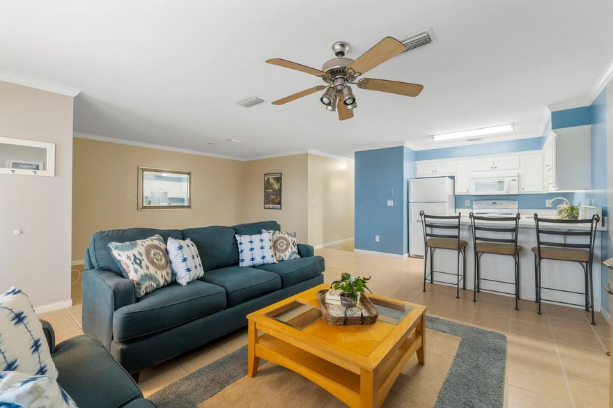 Welcome to the beach! This charming 2 bedroom/2 bath unit is situated only 600 feet to the beach making the perfect getaway for you or your guests. The home offers spacious rooms and a great open kitchen that makes it perfect for entertaining and friendly engagement. It is tastefully decorated with most of the furnishings remaining. The east and west exposures offer opportunities to see the sun rise or set where you can enjoy that cup of coffee in the morning on your porch or your evening cocktail as the sun sets off your balcony.

Southwind condos are a perfect home base as you explore beautiful Panama City Beach and the surrounding areas. Located on the less populated west end of Panama City Beach and a short drive to the 30A stretch. Only 2.2 miles from Pier Park. Priced to sell.