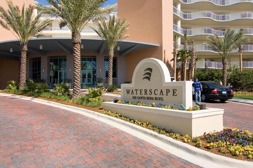 1BR/2BA OFFERED FULLY FURNISHED AND RENTAL READY** If the best rental units are located in the projects with the best amenities, then you certainly want to own at Waterscape, Fort Walton Beach's NEWEST gulf-front condominium. 490 feet of Gulf of Mexico beachfront is the reason most people come, but the resort itself is what keeps them coming back. There are TWO humongous resort style pools (one heated) where you can relax and play when you are tired of the sand and also a sprawling sun deck if you just want to read, relax and catch some rays. The entire water complex is divided in to an upper and lower deck separated by a 10' cascading waterfall. There is a zero entry section and Kiddie play area for the little ones where they can play with built-in water toys and soft surface decking.