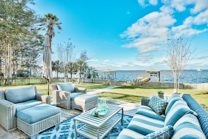 As one of only three homes listed on the bay in Point Washington, this is your buyer's opportunity to purchase a turn-key property that has been completely renovated inside and out. Located on arguably the best street on the bay, your buyers will enjoy easy access to 30A and the beach as well as sunsets on the bay watching the twinkling lights of the 331 bridge. This home exudes relaxation with views from almost every room in addition to abundant entertaining space on the screened pool deck and the beautifully furnished deck off the great room as well as the new dock. The list of improvements is available under Documents as well as the Cost to Own and Exclusion list. A five year Choice Home Warranty will convey with the home.