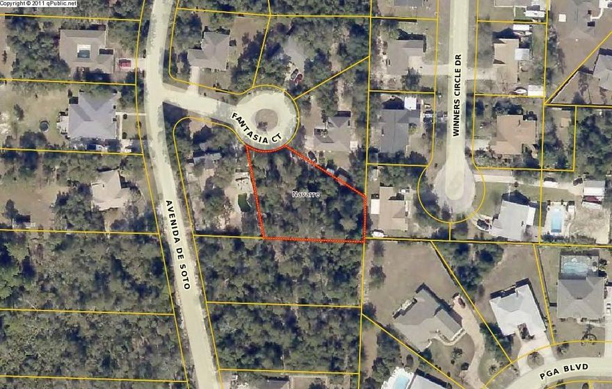 Wooded lot, mature trees. Keep the trees you want and build your home. Located on a small cul-de-sac directly off Avenida De Soto, just a short drive up Hwy. 87 and 399. This in a quiet area, yet close to beaches and bases, and easy access to Hidden Creek Golf Course.