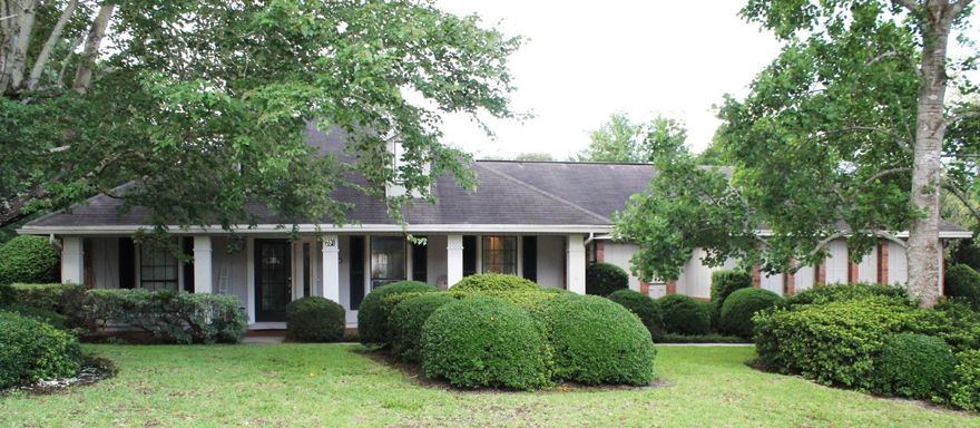 Beautiful 3 bedroom, 2 bath ranch style home in the highly desired neighborhood of Bluewater Bay. This home features hardwood floors, granite counter tops in the kitchen, office, fireplace and built in book shelves. There is also a custom built heated and cooled sun room that overlooks the saltwater pool. The ''country like'' porch on the front gives the home a ton of curb appeal. This well maintained home has a great floor plan and it's located on a corner lot in a cul-de-sac. The back yard has a privacy fence and has a number of mature trees that accent the yard. This home also has a termite bond with Terminex that can be transferred to the new buyer.