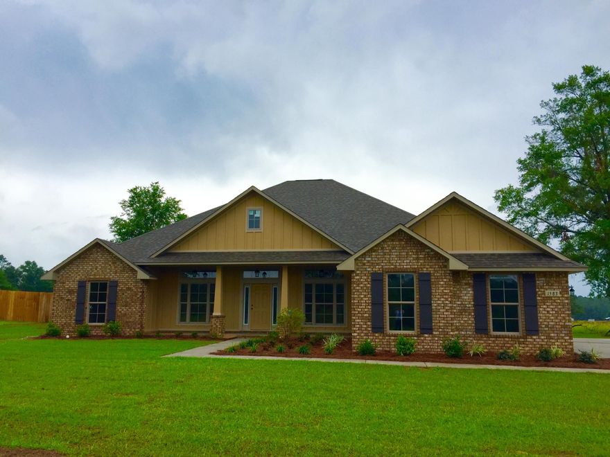 Ready Now! Brand new 3086sf home in Mossy Oak Plantation. 4 Bed/3 Bath. 1/2 Acre. 3 car Side-entry Garage. Spacious 22'x21' Florida Room. Electric Fireplace in Great Room. Wraparound Bar Kitchen layout with 3cm Granite countertops, recessed & pendant lighting, and handmade Maple cabinets with undermount lighting. Full-size walk-in Pantry. Bedroom 4 has connecting Bathroom. Ceramic tile in Kitchen, Breakfast Area, Laundry Room, and Bathrooms. Luxury wood vinyl in Foyer and Formal Dining Room. Rounded corners and arches. Art Niche on Foyer. Covered Front Porch.Patio overlooks 200+ acres of land.Located close to Antioch Rd/PJ Adams Pkwy for easy access to military bases.