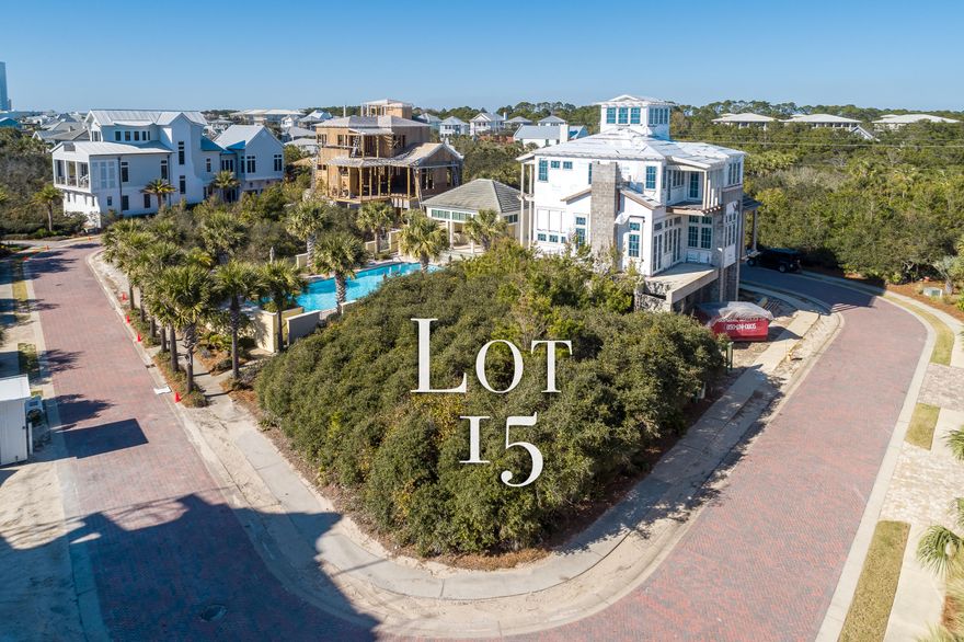 2nd Tier lot from the Gulf in the gated neighborhood of Heritage Dunes (Non-short term rental, so very exclusive and quiet) south of 30A!  Beautiful community pool and private beach access & beach.  Lot can accommodate approximately 4000/SF home.