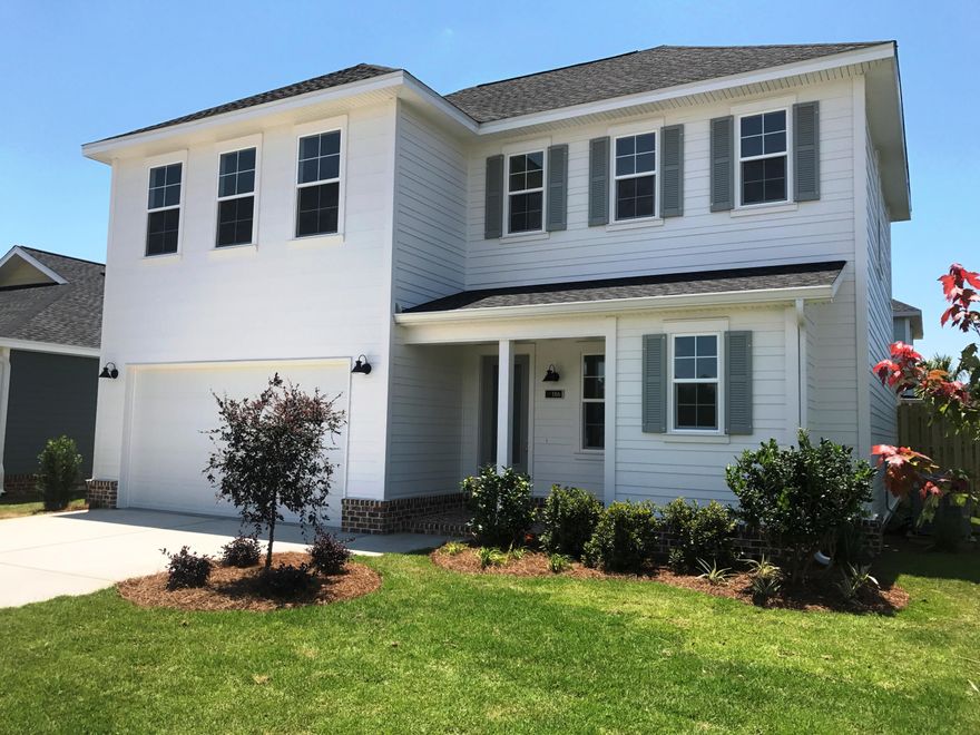 NEW TWO-CAR GARAGE FLR PLAN! This ''FARRAH PLUS''plan is highlighted w/4br (two master bedrooms), 3.5bth, TWO-car garage, SCREENED PORCH and extra storage. New 1st floor design has an Island kitchen, huge pantry & bumped out dining. As you enter, the foyer leads in two directions, to the great room or opposite hall toward utility room and large storage closet. Flow up the hall passing the stairwell, half bath & you'll enter the Great Room that encompasses the living, dining & kitchen. The beautiful upgraded kitchen is adorned w/Quartz countertops, backsplash, quiet-close cabinetry, stainless steel appliances & huge pantry. Breakfast bar seats (3) comfortably. 4th bdrm (smaller master) is on the 1st floor & enjoys master bath set-up w/dual closets, dual vanities and separate water closet.