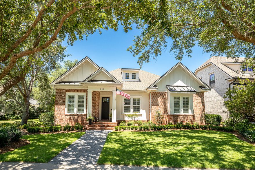 Tastefully updated and immaculately cared for Randy Wise home in Kelly Plantation. Featuring a neutral color palette, new fireplace surround and kitchen backsplash, and new landscaping, this home is move-in ready. The quality construction is built to last with brick and Hardiplank siding, 10' ceilings, central vacuum, walk-in attic and foam insulation. Oversized storage spaces and built-ins throughout! The spacious kitchen features a walk-in pantry, gas cooktop and a large island. Two luxurious master bedroom suites are sure to please owners and guests alike. The second-floor master may also double as a bonus room for entertaining. Enjoy a glass of lemonade on the screened-in sun porch or paved courtyard area. A nice easement on the side of the house offers extra space and privacy.