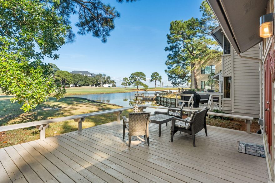 FULLY FURNISHED. GOLF CART INCLUDED. GOLF COURSE AND WATER VIEWS. Elevated coastal  and resort living awaits. This light-filled home offers an open living area, two main-level bedrooms including the primary suite, and an upstairs guest suite complemented by a serene loft lounge. Step onto the expansive deck to take in refined outdoor living and captivating golf course and bay views. With impressive rental performance and turnkey convenience, this residence is ideal for both investment and indulgence. What truly makes this home special is its location inside Sandestin Golf & Beach Resort. You're wrapped in 2,400 acres of 4-championship golf courses, a full serve marina, tennis center, miles of walking and biking trails, dining, shopping, and the freedom of golf-cart living.