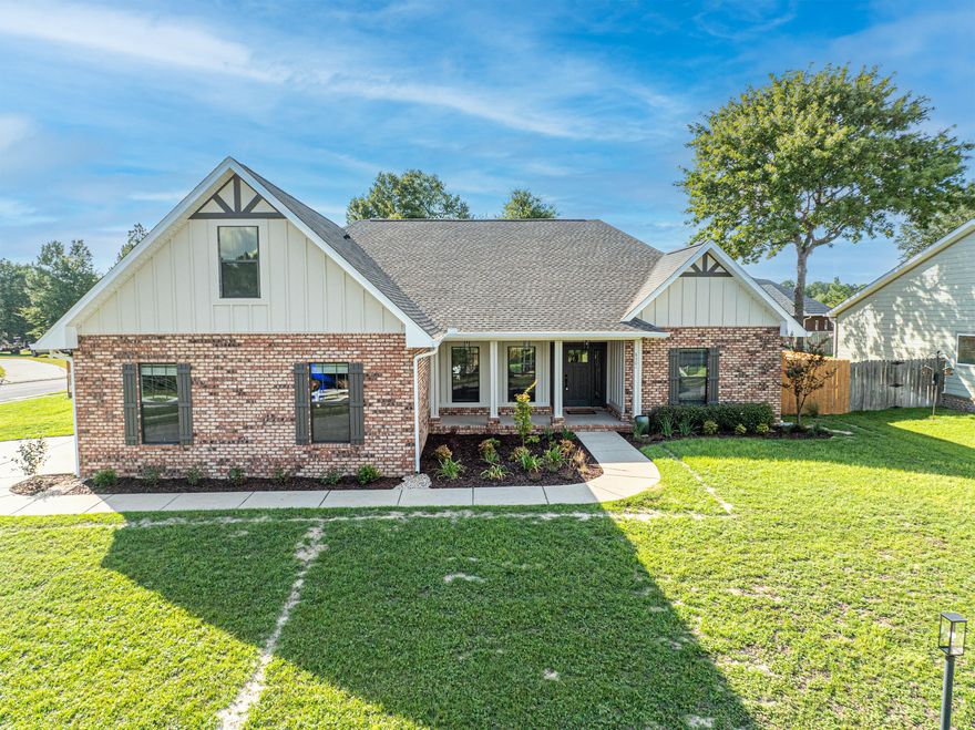 This stunning Crestview home is the definition of move-in ready -- it may as well have been taken down to the studs and rebuilt, because not one inch, inside or out, was left untouched. From the moment you pull into the driveway, it's clear that this property has been lovingly transformed into something truly special.UPDATES & IMPROVEMENTS INCLUDE:Interior:Brand new air handler (2025)All new faucets throughoutEvery lighting fixture replacedWhole interior professionally repaintedUpdated ceiling fans in all roomsNew walk-in shower in the primary bathroomNew hardware on all cabinetrySmart home upgrade with NEST thermostat Exterior:
"	New architectural shingle roof (2025)
"	Full exterior repaint
"	New privacy fence
"	Brand new irrigation system
"	All-new gutters by Coastal Insulation
"	Fresh, updated landscaping  and once it matures, it's going to be absolutely stunning
"	Extended back patio with pavers  perfect for entertaining
"	Front and back porches newly repainted
Additional Features:
"	Finished garage with epoxy floors
"	Outside condenser (2011) in good working condition
Located on a desirable corner lot, this home offers both space and privacy. Inside, you'll find five spacious bedrooms and 4.5 bathrooms, including a fully private ensuite upstairs  perfect for guests, teens, or a multi-generational setup. The layout offers flexibility, comfort, and room to grow. Every surface has been updated, refreshed, or reimagined  blending modern design with cozy, livable charm.
And the best part? Just across the street, you'll find a beautiful lake with a playground, recreational area, and covered pavilion/picnic area  a perfect place to unwind, play, or host weekend gatherings.
To give buyers peace of mind, the seller has already completed a pre-listing inspection to ensure the home is solid, sound, and ready to go.
