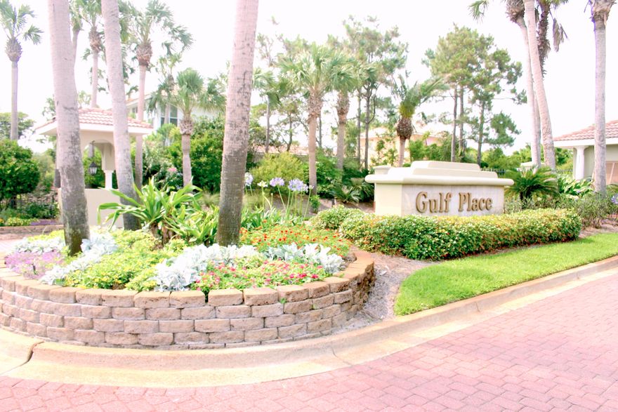 Lowest priced lot in Gulf Place of Santa Rosa Beach! Build your Florida dream home in this exceptional gated community across the street from the beautiful Gulf of Mexico. At over 1/4 acre, this property is ideal for full time Florida living or a luxurious second home. Watch sunsets from across the street at the The Vue while dining at one of the areas premier restaurants. Deeded beach access assures you will always have a path to the world's most beautiful Beaches and Emerald Waters. Shopping, dining, golf, walking trails, and more are conveniently located nearby. Make Gulf Place at Santa Rosa Beach your home for a lifetime.
