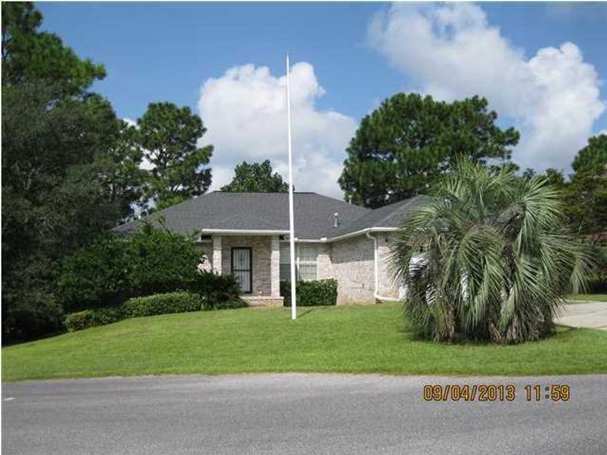 AVAILABLE NOW. You'll want to see this very nice split bedroom 3bd/2bath (possible 4th bedroom since formal dining room had a door and with just an armoire) home on a quiet cul-de-sac in great neighborhood south of Hwy 90. Foyer opens to a spacious living room with wide windows looking out to the large, fenced back yard. Large open kitchen features lots of counter space, a gas stove, built-in microwave, refrigerator, room for 3-4 seats at the breakfast bar and a nice sized breakfast room. Separate dining room just off the kitchen has a door and could also be used for an office or guest room. Nice split bedroom floor plan with good sized master bedroom with a large walk-in closet; the master bath has a corner vanity sink and lots of counter space and storage. Nice covered back porch is