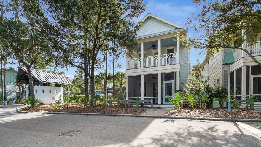 Located in WATERCOLOR off of 30A, this Beach House in Phase IV is a Must See. Next to the Dragonfly Pool. Currently the Best Value and Lowest Price Per Sq Ft Property in the Community.. 5 Bedrooms, 4.5 Baths. Golf Cart Included. Bright Open Floor Plan. Three Master Bedrooms En Suite, 1 Downstairs & 2 Up with Classic Carrera Marble.One additional full Bath Upstiars with a Half Bath Down. Stainless Steel Appliances & White Quartz Countertops finish out the Kitchen and Pantry opening onto the Dining Area and Great Room. French Doors open onto the Side Deck for Entertaining,. There are 2 Front Porches Overlooking a GreenSpace. The Ground Floor Porch is Screened In and the Second Floor Open Air.  Perfect for a Summer Evening in the South. Steps Away from the Beach, Restaurants and Shops. The Watercolor Amenities are Worldclass including the Beach Club, Gulf Front with 3 Pools and 3 Restaurants; Camp Watercolor (with a Winding River and Water Slides); Tennis and Pickleball Courts, The Watercolor Boathouse (for Kayaking and Paddleboarding) on Western Lake; Endless Trails for Rover to Explore and Countless Bikepaths. 