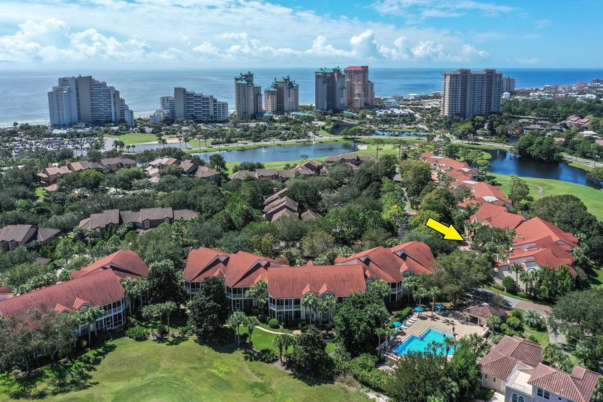 Resort living awaits in this single level, no steps, renovated, spacious condo in the Sandestin Golf & Beach Resort. The open living, dining & kitchen space is perfect for gathering with family & friends from beverages to a gourmet meal. Love the outdoors? Sit and relax in the comfortable furnishings of the screen porch as you watch the golfers go by. The bedrooms are generous-master with ensuite bath & screen porch access with golf course view.   Beach & Community pool nearby. Perfect as your home, vacation home or investment property.  The resort is a 2000+ acre resort with amenities that include a beautiful private beach, four championship golf courses, full service marina, tennis facility, nature trails, bike and walking paths, restaurants, daily live entertainment, shops and more.