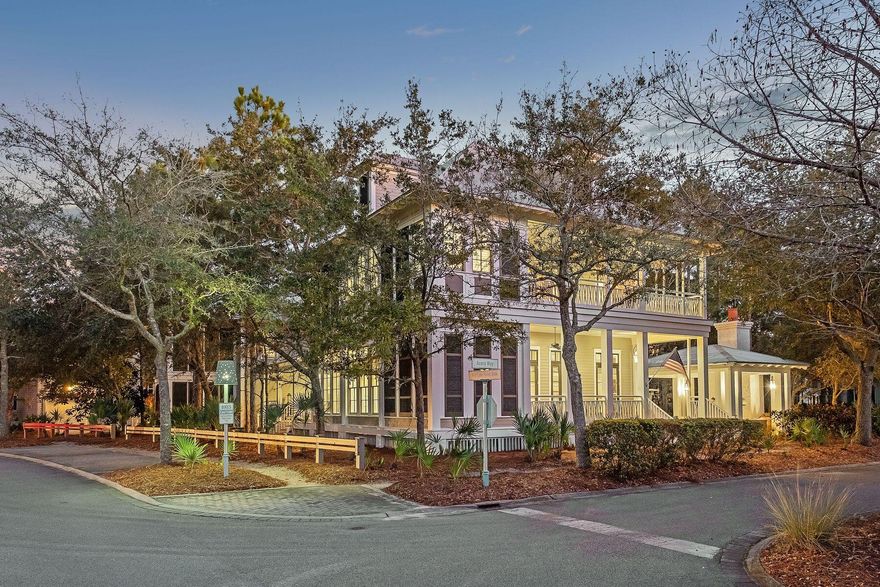 Welcome to quintessential WaterColor living at 11 Acorn Way, an impressive 5-bedroom, 5.5-bath, 4,384 sq.ft. home on an oversized corner lot in the highly sought-after Phase II. One of the largest carriage homes in the neighborhood, this residence is filled with standout details: a vaulted outdoor fireplace with hand-milled cypress beams, a temperature-controlled wine vault, a renovated kitchen, and soaring 14' ceilings with rustic beamwork that frame the expansive living and dining spaces.Designed to bring people together, the home offers five en-suite bedrooms, three separate laundry areas, and multiple covered porches that seamlessly connect indoor and outdoor living. The primary suite is a true sanctuary with its own sitting area and dual walk-in closets. Recent updates, including refinished hardwood floors, fresh paint throughout, new Trane HVAC units, and a complete exterior repaint, make this property turn-key and move-in ready. The oversized lot also provides ample space to add a private pool, further enhancing its appeal as a family retreat or rental investment.

Living in WaterColor means access to world-class amenities, starting with the WaterColor Beach Club, an expansive Gulf-front development with three resort-style pools, cabanas, multiple dining options, poolside bars, sunset decks, and direct beach access.
This home is also just a short walk to Camp WaterColor, a family favorite featuring a pool with slides, a lazy river, zero-entry fun for little ones, outdoor dining, and a casual walk-up bar. Between the Beach Club and Camp WaterColor, you'll enjoy the best of both worlds, refined relaxation by the Gulf and lively, family-friendly recreation just around the corner.

WaterColor also offers a tennis and pickleball center, Western Lake boathouse with paddleboards and kayaks, miles of biking trails, lush gardens, and several neighborhood pools. These exclusive amenities, reserved only for owners and guests, make WaterColor one of the most coveted destinations along Scenic Highway 30A.

Offered furnished (with minor exclusions), 11 Acorn Way is ready to serve as a primary residence, a luxurious second home, or a proven rental investment  with the rare ability to add a private pool for even greater enjoyment and value.