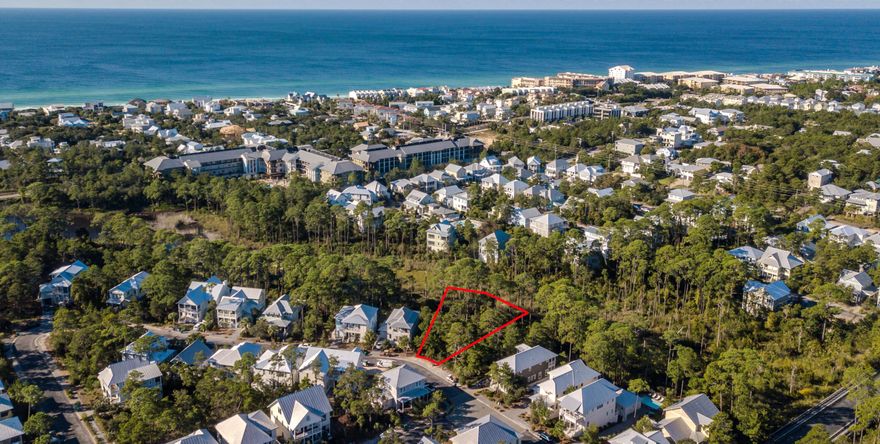 Build your dream home on this prime lot boasting over 1/2 an acre (0.568 acres) in the quaint community of Lakeside at Blue Mountain Beach just a half mile to the beach and in close vicinity to many dining & entertainment options on 30A. Capture nature right outside your door as this lot backs up to a small creek & is nestled behind Big Redfish Lake, one of the rare coastal dune lakes. Point Washington State Forest is also in close proximity & has many nature trails to enjoy. Take a leisurely stroll or quick bike ride to the Blue Mountain Beach Regional Access on Hwy 83. Lakeside is a beautiful planned community with a great community pool, playground, green space & plentiful sitting areas to appreciate along with the bridge over Redfish Lake. Serenity & convenience at this premier lot! Design guidelines allow for a 2-story house or a 2-story house with tower not to exceed 3,400 square feet. A carriage house may be built with a max of 580 feet. A Florida licensed architect is required to design the residence and homes must be submitted to the architectural review board. Build time once home is started must be completed in 24 months and the carriage house cannot be rented separately from the main house. This community allows long or short term rentals and expects to perform well due to its close vicinity to the beach & Gulf of Mexico, easy access to Timpoochee Trail (30A's 19 mile paved bike path) and all the conveniences of Blue Mountain Beach like Redfish Village, Redfish Taco, For the Health of It Market, Blue Mountain Creamery, Blue Mountain Bakery, Bike Daddy's Bike Shop, McTighes, Blue Mabel and even Grayton Beach State Park in close vicinity. The nearest public beach access is at the south end of Highway 83 just a half mile away with parking and restrooms. Blue Mountain Beach is the highest elevation of Florida's Gulf Coast lending incredible views and beautiful natural dunes and wild flowers. Enjoy the great outdoors with the surrounding state parks and kayak or paddle board on one of the rare coastal dune lakes to experience a unique ecosystem that is only available to approximately 11 locations in the world! Do not miss out on this exclusive larger lot at Lakeside.