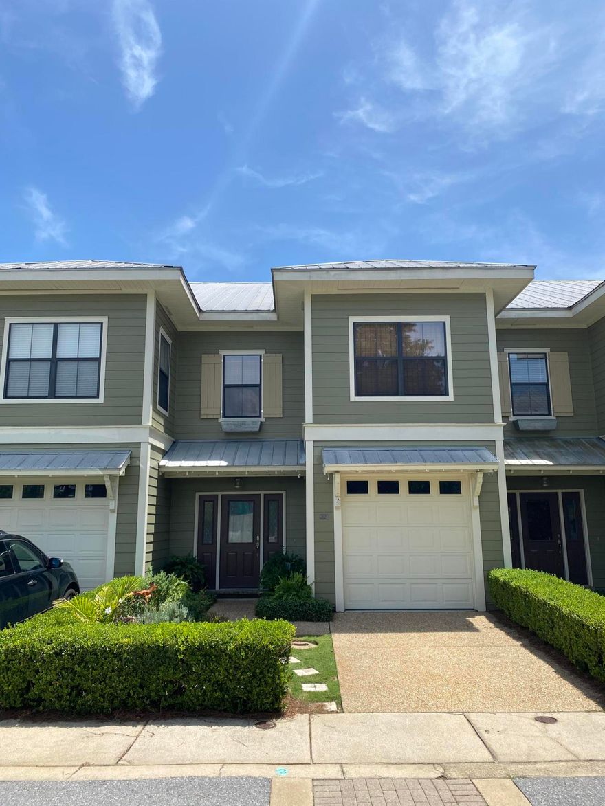 Your new home awaits you at South Haven! Conveniently located in Santa Rosa Beach just 3 miles east of Sacred Heart Hospital, premium shopping and restaurants at Grande Boulevard. The townhomes provide a sense of seclusion with only 28 units and no short term rentals. This unit offers new flooring that has been constructed within the last month, complemented with freshly painted walls, and a new AC unit. Home features include a spacious floor-plan, stainless steel appliances, granite countertops, all bedrooms being located on the second floor, a covered back porch, and a large one-car garage.