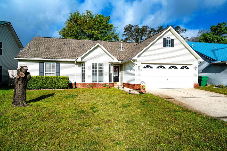 PRICE IMPROVEMENT! Enjoy living in the center of it all, minutes from both Hurlburt and Eglin Air Force bases, the beaches, shopping and local medical facilities. Pull into your two-car garage, pass through the laundry room to unload the groceries onto the granite countertops before you prep dinner on the kitchen island. Gather to eat in the kitchen before relaxing for the evening in front of the fireplace or tv. For larger or more formal events, serve in the formal dining room, or use it as a bright office space! The primary bedroom and double vanity bathroom share the first floor with an additional bedroom and full bathroom. Upstairs is a great loft space which separates the two large bedrooms and full size bathroom. Entertain on the back deck and under the pergola.