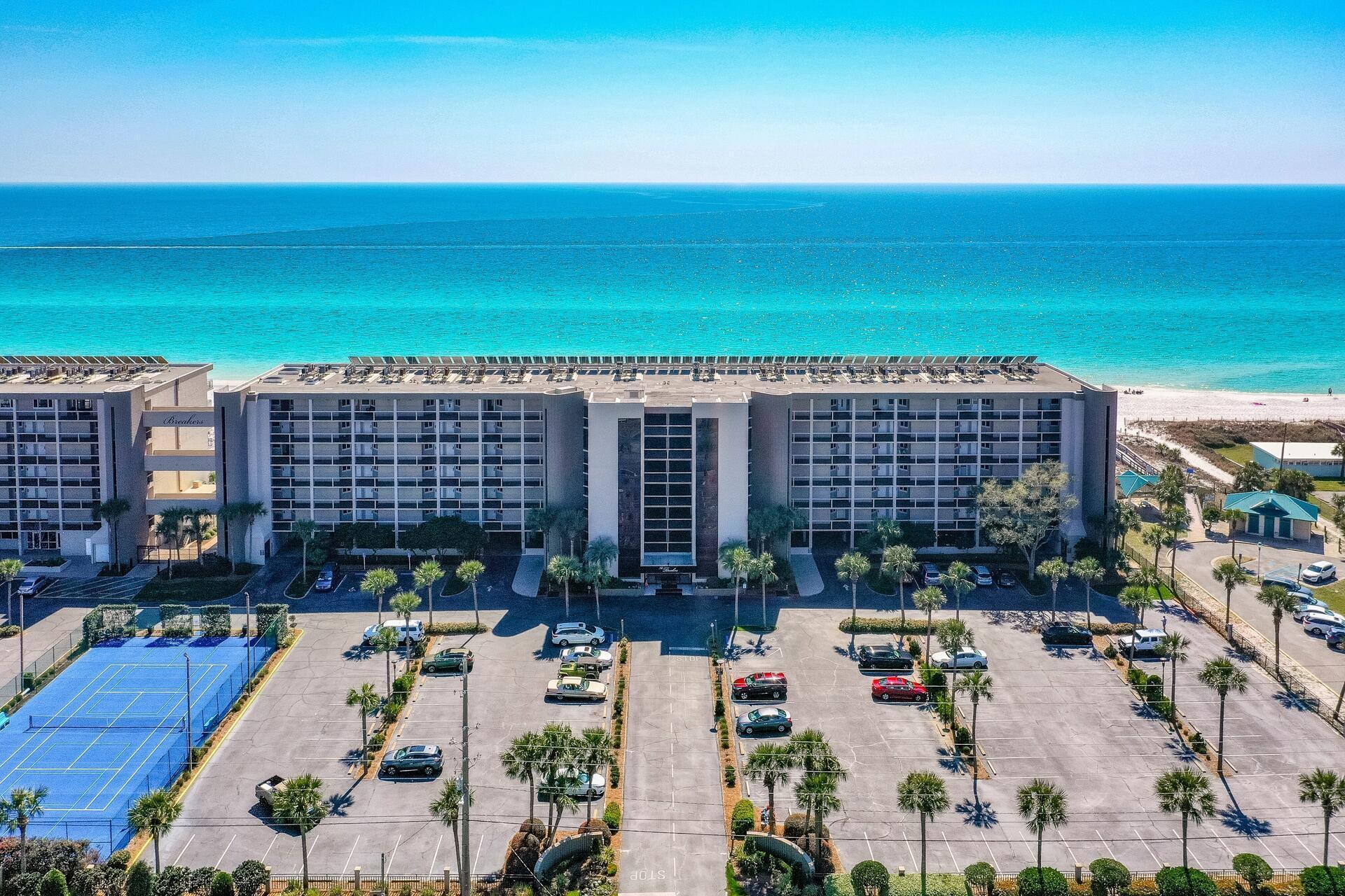 Unparalleled DIRECT Gulf views, NEW Quartz counters & fresh paint set this beautiful condo apart! Feel yourself exhale & unwind while soaking in mesmerizing Gulf views. Sea salt colored, freshly painted walls offer a serene surrounding & newly renovated kitchen w/cut down flat bar & clean quartz counters provide an open, airy feel. Condo generated 44K Rental income in 2021. Located on the 2nd floor, skip the elevator and hit the sand & beach within minutes.  Offering some of the best amenities on the island, enjoy beach chair service, 2 Gulf front pools,fitness ctr w/sauna, lighted tennis/pickleball courts, BBQ & picnic area. LOW monthly fees include ext insurance, cable, trash, water, sewer & phone. Located on Okaloosa Island, great restaurants, shopping & the marina are close by.