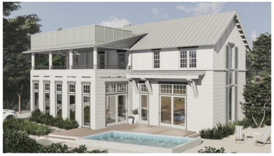 We are excited to offer you this new construction, fully furnished, south of 30A, beach estate that is located in the #1 ranked Florida's beaches, Grayton Beach. It is scheduled to be complete November 2021. This unique 4 bedroom, 4.5 bath is designed for entertaining yet offer the comforts of everyday living. This two story beauty has 12ft. ceilings on the main floor, plenty of parking from both streets, fenced in yard, high end appliances, wine/beverage center, heated pool, outdoor storage and shower, beach cruiser bike parking area, grilling area, rooftop balcony & second story porch. The location is in the center of it all & is surrounded by a Walton County natural landscaped buffer zone. Walk to Grayton Beaches, Red Bar, AJ's, Hibiscus Cafe', Grayton Corners, Chiringo and more.