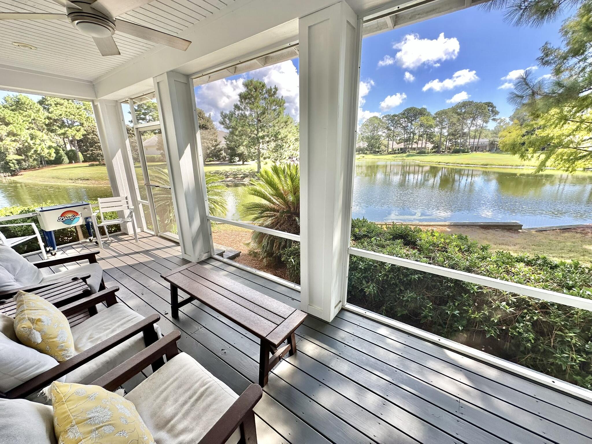 Welcome to Sea Turtle Cottage on Laurel Point, the pinnacle of living in Laurel Grove. This residence is perfectly situated for maximizing its exposure to the captivating vistas of the water surrounding Laurel Point, as well as the 17th fairway of the Raven Golf Course at the Sandestin Golf & Beach Resort. This turnkey ready 3 bedroom, 3 bath beach house is described as a quiet rental in the lap of luxury and can become your own private sanctuary or primary residence, if you prefer. This completely open floor plan will impress you with the sheer volume of space in the two-story cathedral ceiling living room along with its grand sized second floor guest suite. Come cozy up, sit back and relax on the magnificent screened-in porch today and start making your memories for tomorrow!