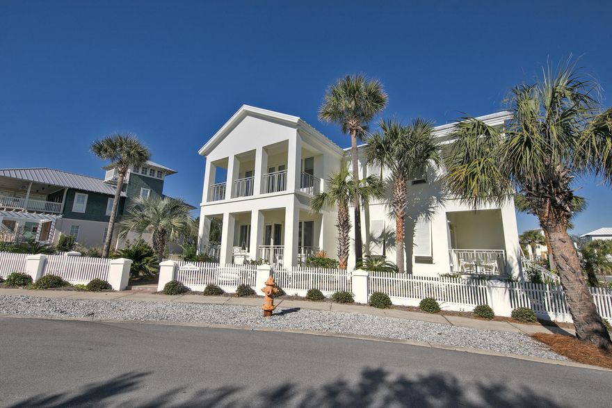 Main house and guest are just steps to the beach access across the street. The home features a main house with separate guest house Great Gulf Views from several locations. The main house is built of poured concrete., and finished in Stucco.. The floors are all tile for easy living. A separate guest house offers two bedrooms and a wide open living area. A golf cart garage completes this outstanding offering with great rental potential.