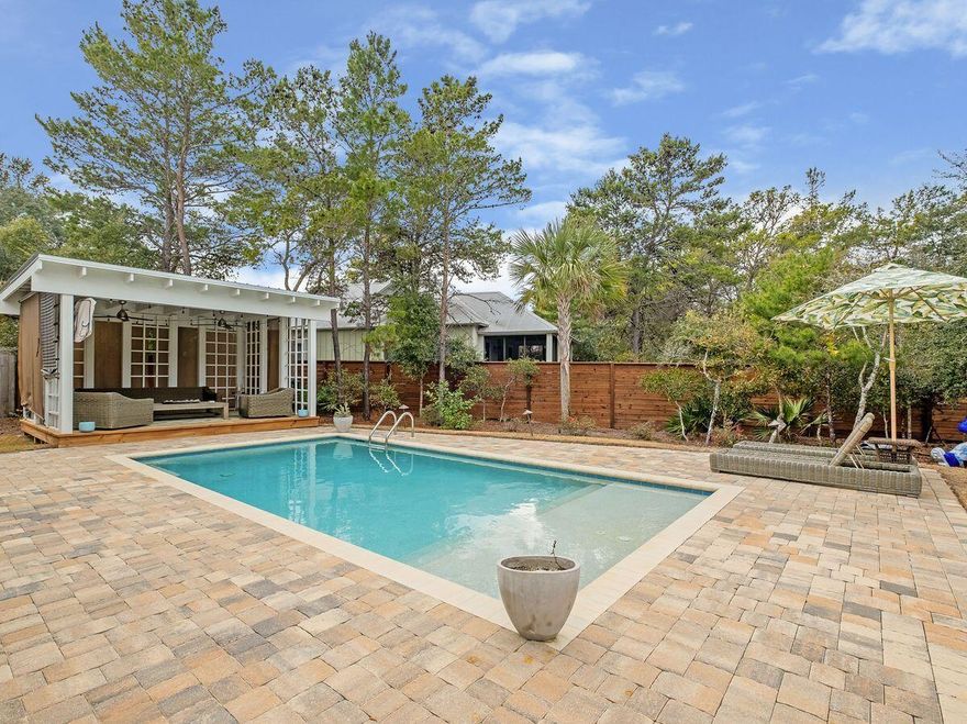 Live the 30A lifestyle in this like-new, never been rented beach home completed in 2018 that features a sizable swimming pool, custom made loggia, outdoor kitchen and deeded beach access at the end of the street. This five-bed, four-and-a-half-bath beach retreat boasts more than 3,300 square feet of living space with a private pool surrounded by a fenced yard and convenient one-car garage with additional storage space. This home is a perfect fit for someone looking for a primary, secondary or rental investment property; offering gross annual rental projections ranging from $150,000-$200,000+.