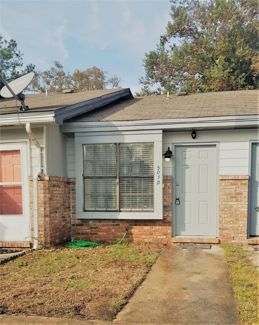 This cozy townhome was just recently gutted and redone. The owner replaced all the flooring, all appliances, countertops, AC, new shower enclosure, added washer/dryer outside, new fence, all new paint, new toilet, vanity and windows. Close to shopping and both military bases. No pets