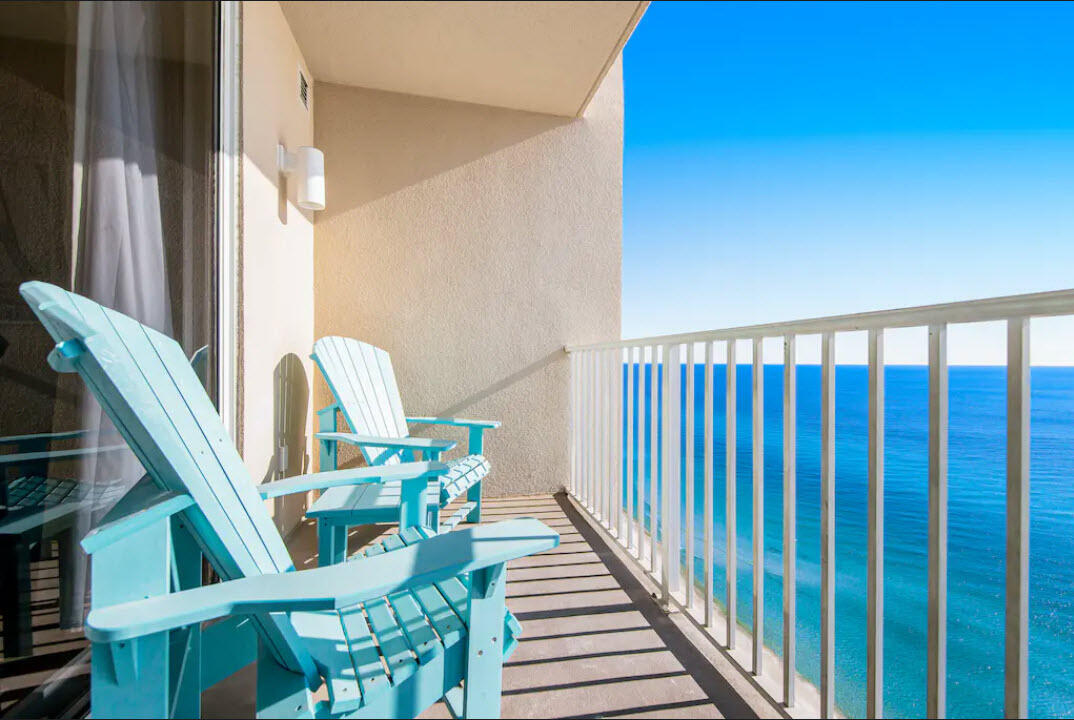 Welcome to paradise! This stunning 2-bedroom, 3-bathroom, 1131 square foot Gulf front unit at Tidewater Beach Resort offers the ultimate beachfront living experience. With breathtaking views of the Gulf of Mexico and top-notch amenities, this is your chance to own a piece of Florida's coastal paradise. Enjoy panoramic views of the Gulf of Mexico from your private balcony. Witness mesmerizing sunsets and watch dolphins play in the emerald waters right from your living room. This unit is meticulously maintained and offers 1131 square feet of living space, providing ample room for relaxation and entertainment. Retreat to two spacious bedrooms, each with its own en-suite bathroom. The well-appointed kitchen boasts granite countertops and ample cabinet space.