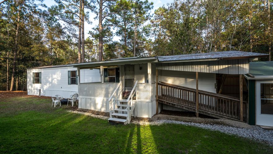 Pride of Ownership Shines Through in this Meticulously kept property with so many recent upgrades made inside and out to make it highly desirable, and a great value in today's market! Add to that all Furniture and Appliances conveying within the home to make moving in a ''Carefree & Turnkey'' experience. Located in a Peaceful Creekside Setting and having easy access to Hwy 98, 30A, The Beach, & Cessna Landing Boat Launch and Park. Click on the photos to discover the many extras like the beautifully built Carport and Workshop, the Children's Play Area & Swings, and the Covered Front & Back Porch. Inside, experience the warmth of an outstanding natural light level accented by beautiful new window blinds. Come see it today, make it yours, and love it forever!