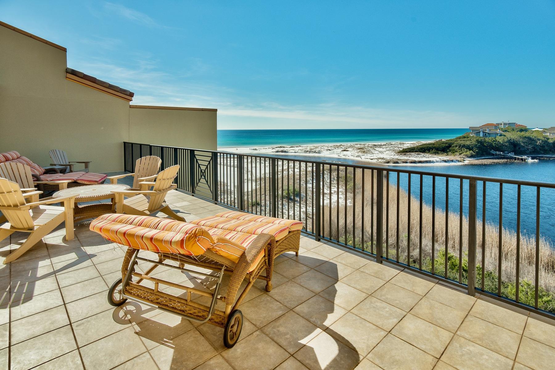 Remarks: Contemporary Style in a Captivating World Class Condo A sanctuary is: ''a place where someone is protected or given shelter,'' and this perfectly suits the condos at Sanctuary by the Sea on Florida's renown Scenic Hwy 30A. Not only is this luxurious condo beckoning you for relaxation and shelter, but also for magnificent views and lavish lifestyle amenities. A thoughtful, open floor plan, with superior materials in elegant tile, natural wood and chic porcelain, along with Viking kitchen appliances, is complemented with a lovely second level master suite that has been renovated to add a separate sitting room, media room or home office space.